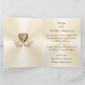 Cartes personnalisées pour les 50 ans de mariage,  (Intérieur)