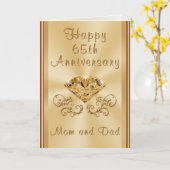 Cartes personnalisées pour les 65 ans de mariage (Fleur jaune)