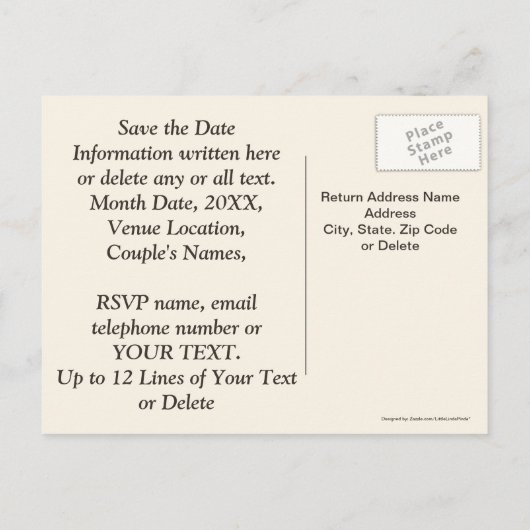 Cartes personnalisées "Save the Date" pour un 50e  (Dos)