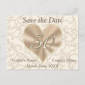 Cartes personnalisées "Save the Date" pour un 50e  (Devant)