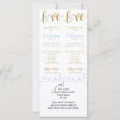 Cartes Photo Booth | Love Script -Light Blue & Gol (Devant)