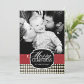 Cartes photo de Noël Jacquard classique (Debout devant)