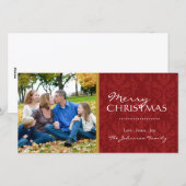 Cartes photo de Noël personnalisables (Devant / Derrière)