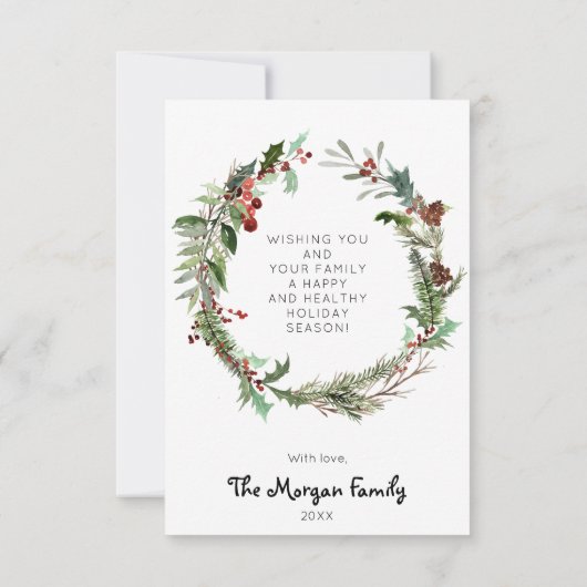 Cartes photo de Noël Russe moderne (Dos)