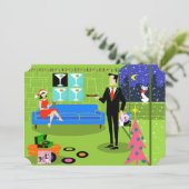 Cartes photo de Noël urbain rétro (Debout devant)