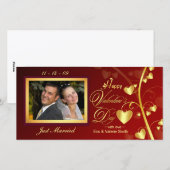 Cartes photo élégantes pour la Saint-Valentin (Devant / Derrière)