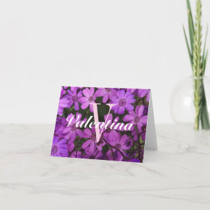 Cartes photo florales avec monogramme personnalisé