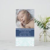 Cartes photos bleus de baby shower de Merci de (Debout devant)