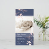 Cartes photos bleus de corail de baby shower de (Debout devant)