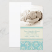 Cartes photos crèmes de baby shower de Merci (Devant / Derrière)