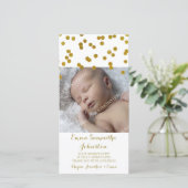 Cartes photos de baby shower de Merci d'or (Debout devant)
