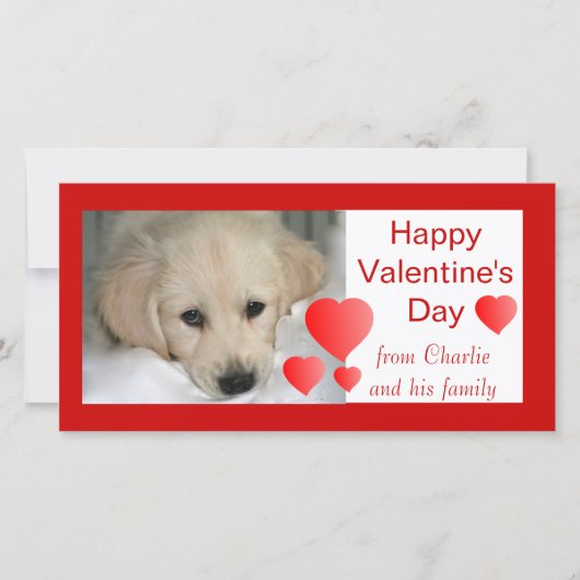Cartes photos de chiens Heureuses Saintes-Valentin (Devant)