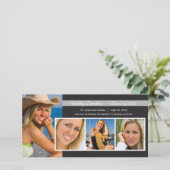 Cartes photos de Faire-part | Noir (Debout devant)