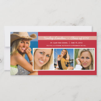 Cartes photos de Faire-part | Rouge