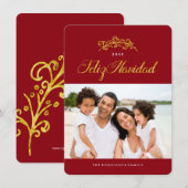 Cartes photos de Feliz Navidad (Devant / Derrière)