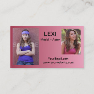 Cartes photos de Headshots de cartes de visite