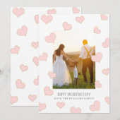 Cartes photos de la Saint-Valentin au coeur léger (Devant / Derrière)