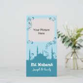 Cartes photos de l'Eid Blue Swirl (Debout devant)