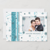 Cartes photos de l'invitation de mariage d'hiver (Dos)