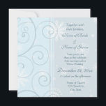 Cartes photos de l'invitation de mariage d'hiver<br><div class="desc">Invitations photo Mariage hiver en bleu et blanc classique avec design élégant flocon de neige et tourbillon,  personnalisable avec vos détails mariages,  vos noms et votre propre photo. Disponible en timbres de vacances d'hiver assortis,  enveloppes,  étiquettes et cartes. Parfait pour un mariage d'hiver ou de Noël.</div>