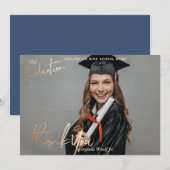 Cartes photos de Merci de diplômes personnalisés (Devant / Derrière)