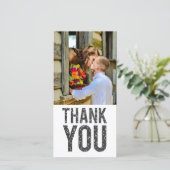 Cartes photos de Merci de Parties scintillant blan (Debout devant)