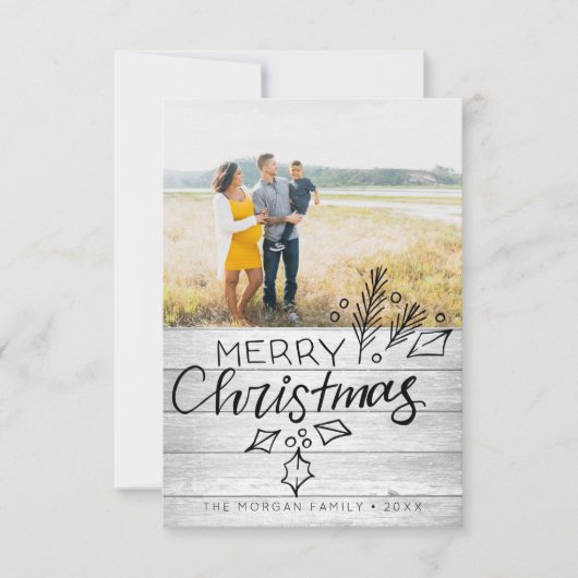 Cartes photos de Noël à main levée (Devant)