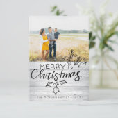 Cartes photos de Noël à main levée (Debout devant)