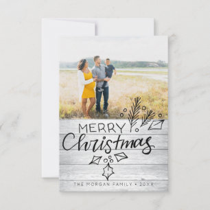 Cartes photos de Noël à main levée