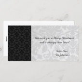 Cartes photos de Noël blanc et noir (Devant / Derrière)