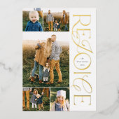 Cartes photos de Noël chrétienne Réjouissez (Recto)