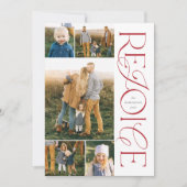 Cartes photos de Noël chrétienne Réjouissez (Devant)