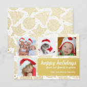 Cartes photos de Noël Gold et White (Devant / Derrière)