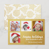 Cartes photos de Noël Gold et White (Devant / Derrière)