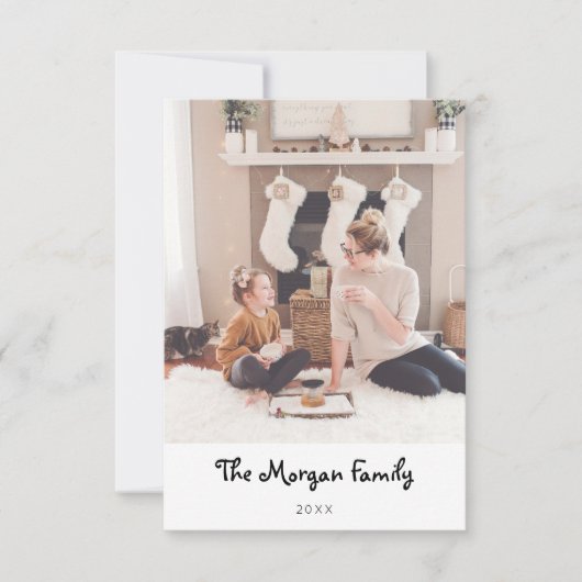 Cartes photos de Noël minimes modernes (Devant)