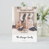 Cartes photos de Noël minimes modernes (Debout devant)