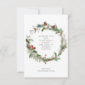 Cartes photos de Noël minimes modernes (Dos)