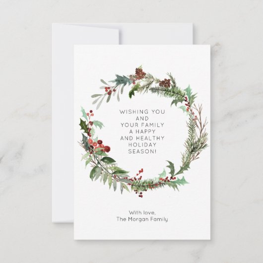 Cartes photos de Noël minimes modernes (Dos)