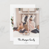 Cartes photos de Noël minimes modernes (Devant / Derrière)