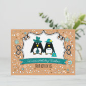 Cartes photos de Noël Pingouin Amusant (Debout devant)