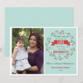 Cartes photos de Noël religieuses (John 10:10) (Devant / Derrière)