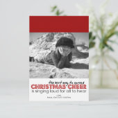 Cartes photos de Noël (Rouge) (Debout devant)