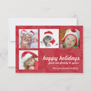 Cartes photos de Noël rouge et blanc