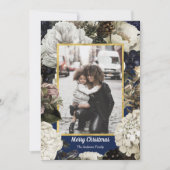 Cartes photos de Noël vintage Botanique (Devant)