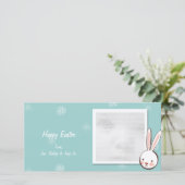 Cartes photos de Pâques Aqua Bunny (Debout devant)