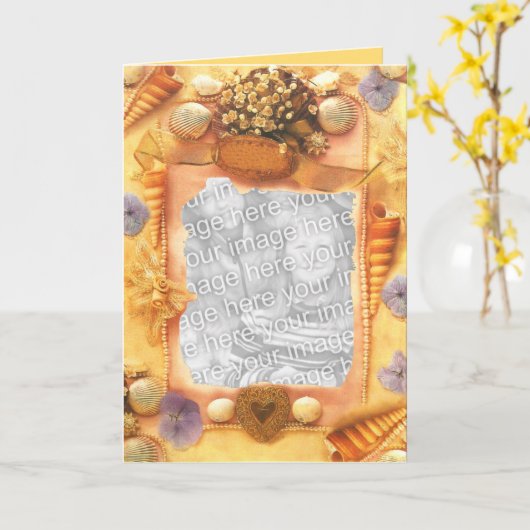 Cartes photos de plage (Fleur jaune)