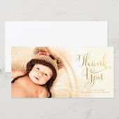 Cartes photos de recouvrement de Merci de bébé (Devant / Derrière)