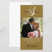 Cartes photos de remerciement du Mariage initial G (Devant / Derrière)