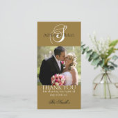 Cartes photos de remerciement du Mariage initial G (Debout devant)