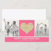 Cartes photos de Saint-Valentin de coeur de (Devant / Derrière)